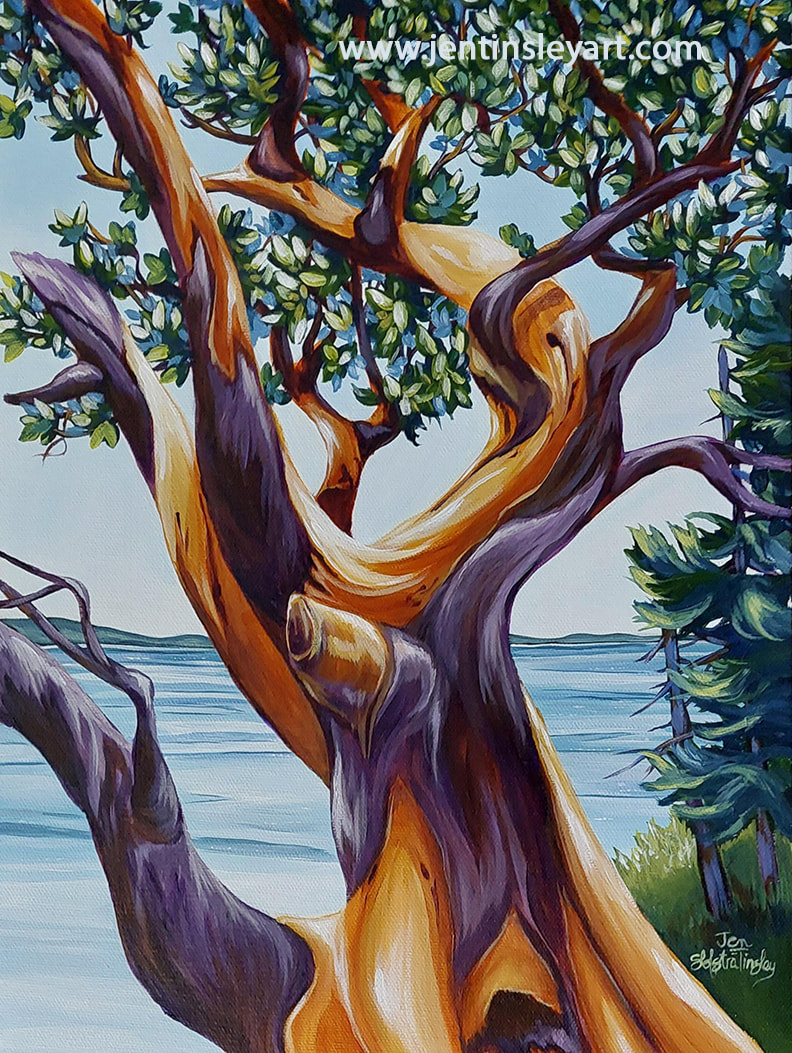 Arbutus tree painting