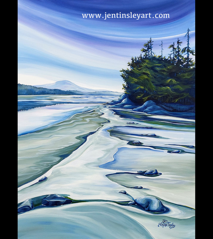 West coast shoreline painting